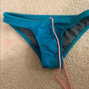 Jolyn Clothing Teal Bikini Bottom with Pink Accent